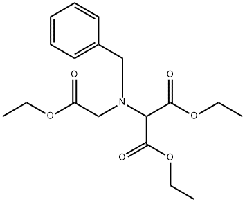 Propanedioic acid, 2-[(2-ethoxy-2-oxoethyl)(phenylmethyl)amino]-, 1,3-diethyl ester Structure