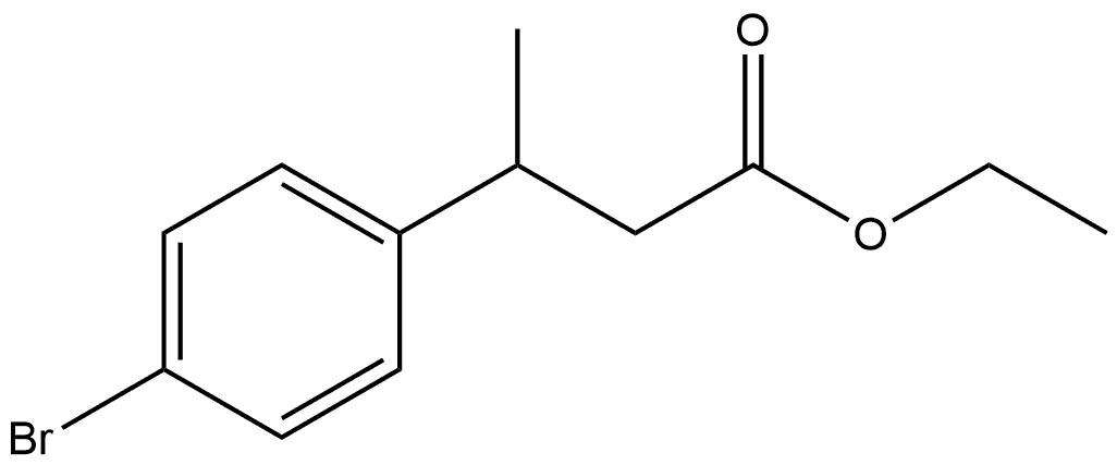 Benzenepropanoic acid, 4-bromo-β-methyl-, ethyl ester Structure