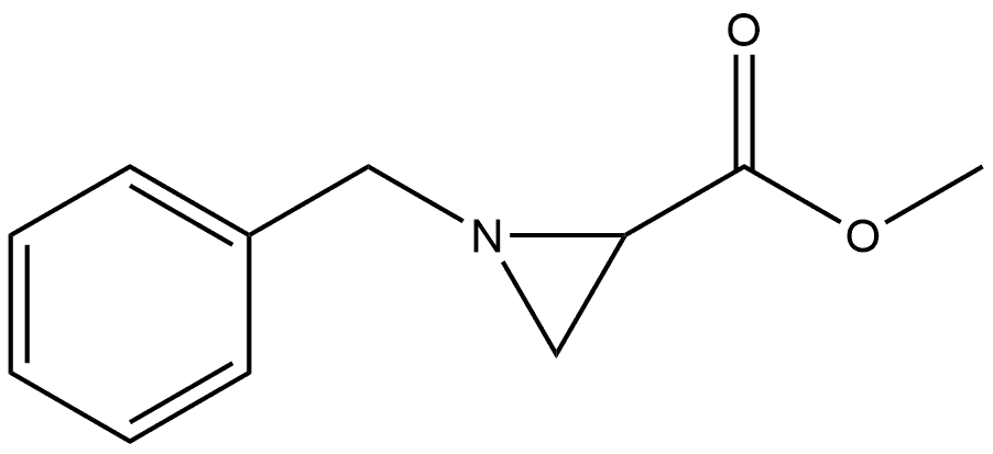 2-Aziridinecarboxylic acid, 1-(phenylmethyl)-, methyl ester, (1R-trans)- (9CI) Structure