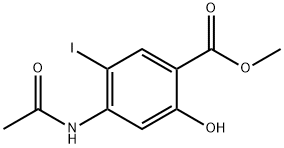 Benzoic acid, 4-(acetylamino)-2-hydroxy-5-iodo-, methyl ester Structure