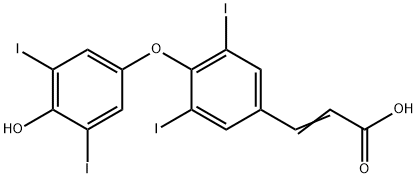 2-Propenoic acid, 3-[4-(4-hydroxy-3,5-diiodophenoxy)-3,5-diiodophenyl]- Structure
