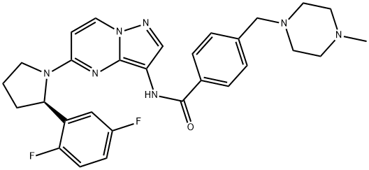 N-[5-[(2R)-2-(2,5-Difluorophenyl)-1-pyrrolidinyl]pyrazolo[1,5-a]pyrimidin-3-yl]-4-[(4-methyl-1-piperazinyl)methyl]benzamide Structure