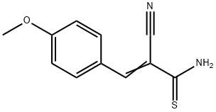 2-Propenethioamide, 2-cyano-3-(4-methoxyphenyl)- Structure