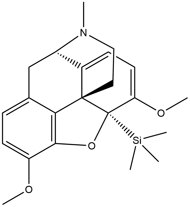 Morphinan, 6,7,8,14-tetradehydro-4,5-epoxy-3,6-dimethoxy-17-methyl-5-(trimethylsilyl)-, (5β)- Structure