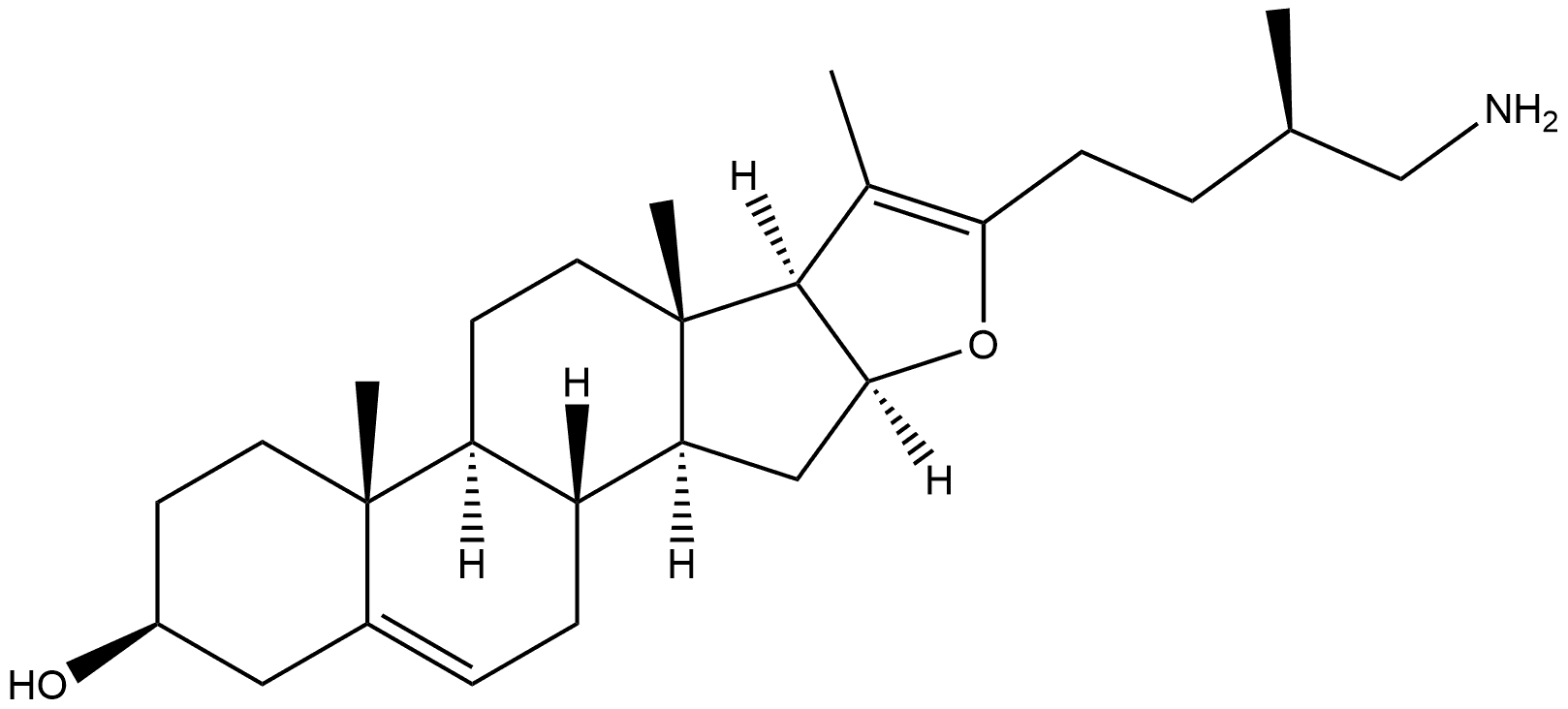 Furosta-5,20(22)-dien-3-ol, 26-amino-, (3β,25R)- Structure