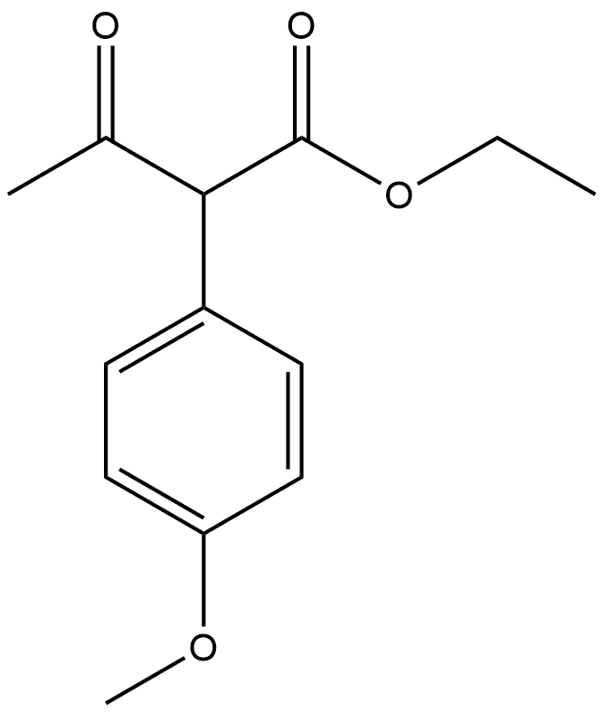 Benzeneacetic acid, α-acetyl-4-methoxy-, ethyl ester Structure