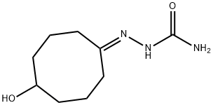 Hydrazinecarboxamide, 2-(5-hydroxycyclooctylidene)- Structure