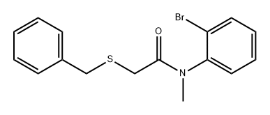 Acetamide, N-(2-bromophenyl)-N-methyl-2-[(phenylmethyl)thio]- Structure