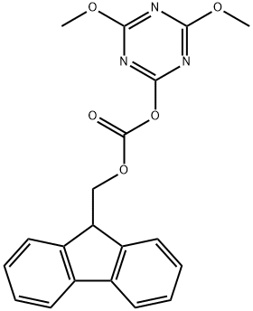 Carbonic acid, 4,6-dimethoxy-1,3,5-triazin-2-yl 9H-fluoren-9-ylmethyl ester Structure