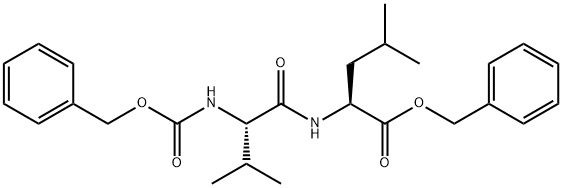 L-Leucine, N-[N-[(phenylmethoxy)carbonyl]-L-valyl]-, phenylmethyl ester (9CI) Structure
