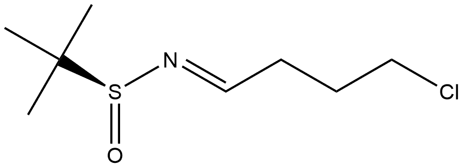 2-Propanesulfinamide, N-(4-chlorobutylidene)-2-methyl-, [N(E),S(S)]- Structure