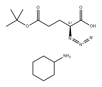 L-azidoglutaMic acid Mono-tert-butyl ester CHA salt Structure