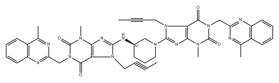 N-Depiperidin-3-amine Linagliptin Dimer Structure