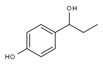 Benzenemethanol, α-ethyl-4-hydroxy- Structure