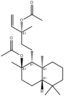 1-Naphthalenepropanol,2-(acetyloxy)-a-ethenyldecahydro-a,2,5,5,8a-pentamethyl-,acetate,(aR,1R,2R,4aS,8aS)- (9CI) Structure