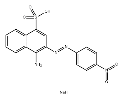 1-Naphthalenesulfonic acid, 4-amino-3-[2-(4-nitrophenyl)diazenyl]-, sodium salt (1:1) Structure