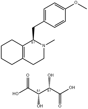 (R)-1-(4-methoxybenzyl)-2-methyl-1,2,3,4,5,6,7,8-octahydroisoquinoline (2S,3S)-2,3-dihydroxysuccinate Structure