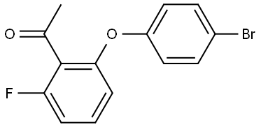1-[2-(4-Bromophenoxy)-6-fluorophenyl]ethanone Structure