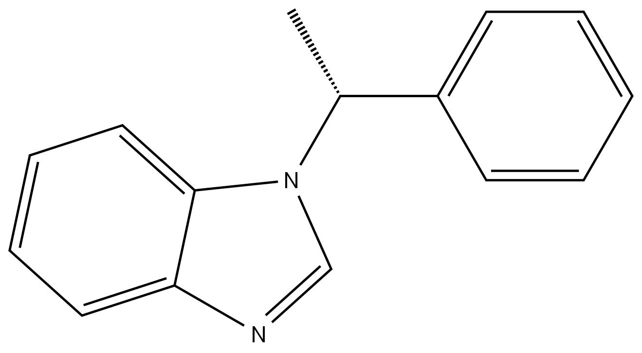 1H-Benzimidazole, 1-[(1R)-1-phenylethyl]- Structure