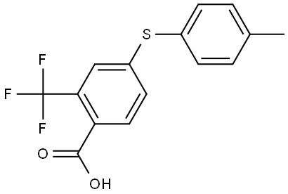 4-(p-tolylthio)-2-(trifluoromethyl)benzoic acid Structure