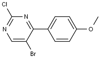 5-bromo-2-chloro-4-(4-methoxyphenyl)pyrimidine Structure