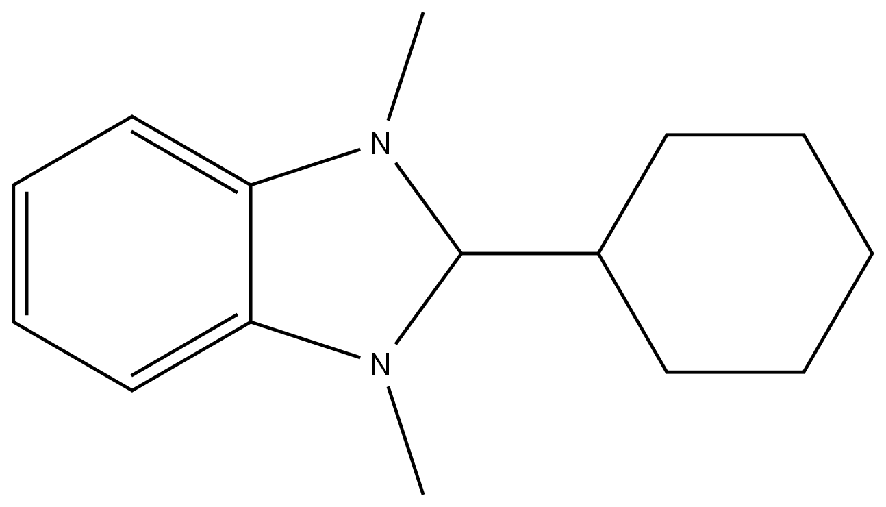 1H-Benzimidazole, 2-cyclohexyl-2,3-dihydro-1,3-dimethyl- Structure