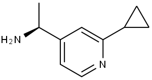 (S)-1-(2-cyclopropylpyridin-4-yl)ethanamine Structure