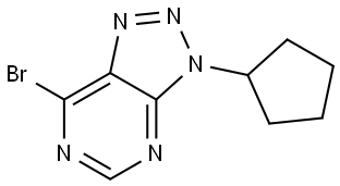 7-bromo-3-cyclopentyl-3H-[1,2,3]triazolo[4,5-d]pyrimidine Structure
