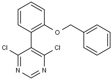 Pyrimidine, 4,6-dichloro-5-[2-(phenylmethoxy)phenyl]- Structure