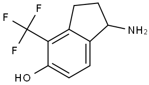 1-amino-4-(trifluoromethyl)-2,3-dihydro-1H-inden-5-ol Structure