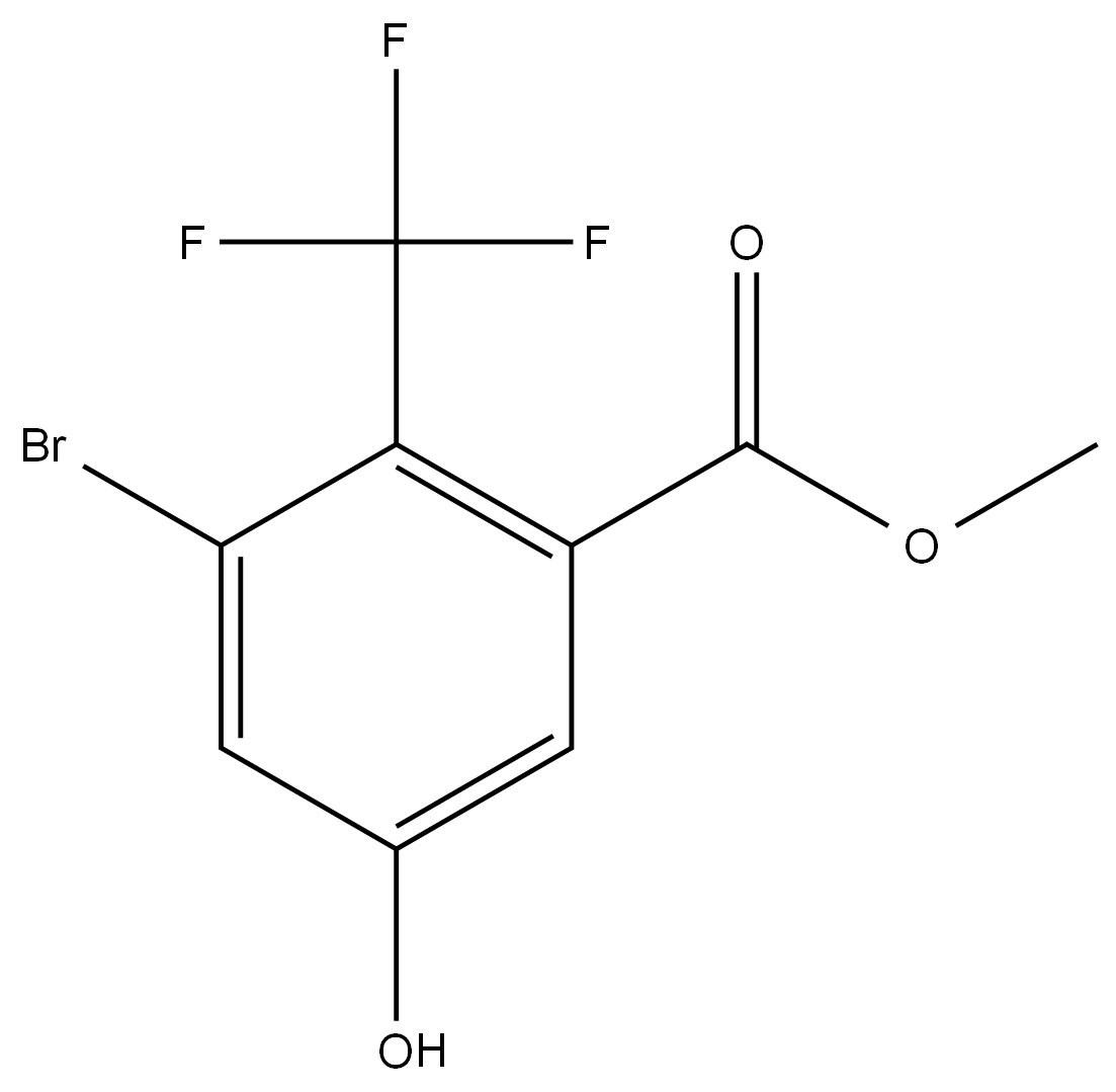 Methyl 3-bromo-5-hydroxy-2-(trifluoromethyl)benzoate Structure