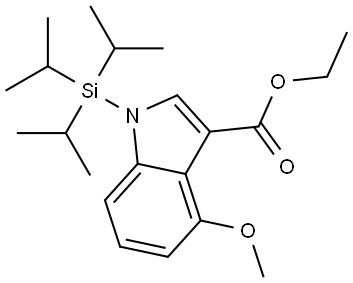 Ethyl 4-methoxy-1-[tris(1-methylethyl)silyl]-1H-indole-3-carboxylate Structure