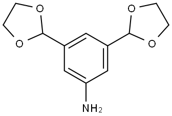 Benzenamine, 3,5-bis(1,3-dioxolan-2-yl)- Structure
