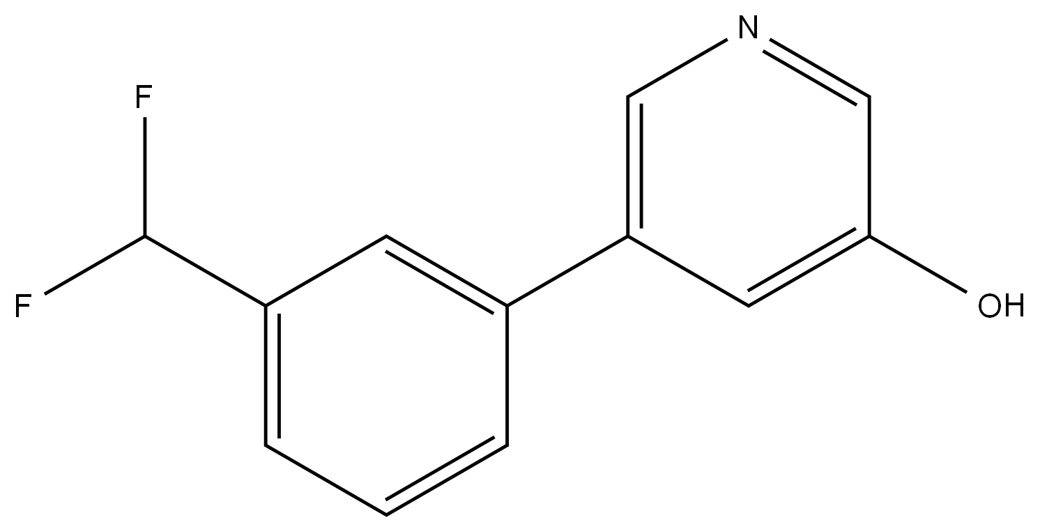 5-[3-(Difluoromethyl)phenyl]-3-pyridinol Structure