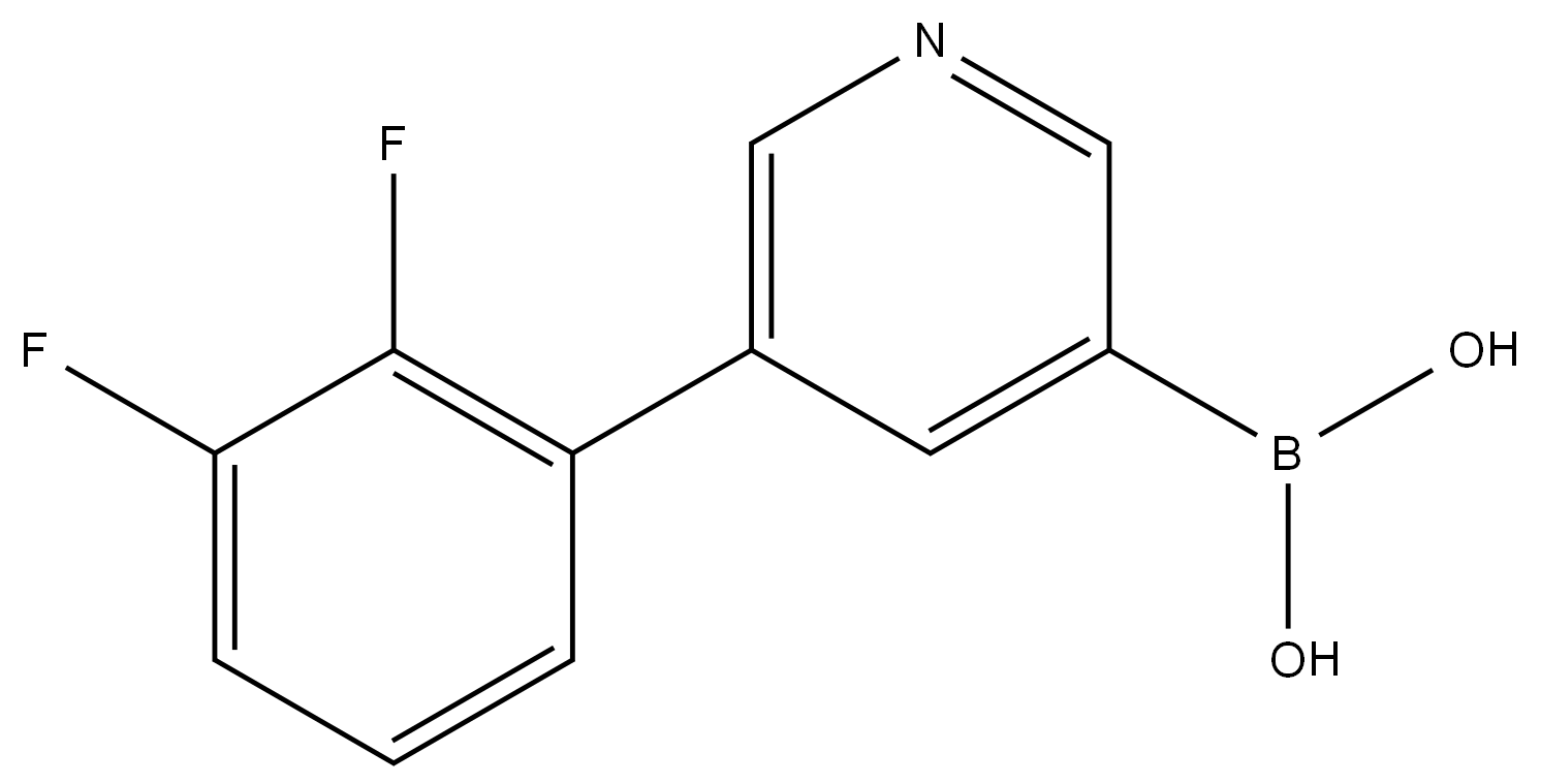 B-[5-(2,3-Difluorophenyl)-3-pyridinyl]boronic acid Structure