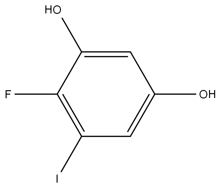 4-Fluoro-5-iodo-1,3-benzenediol Structure