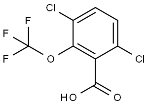 3,6-Dichloro-2-(trifluoromethoxy)benzoic acid Structure