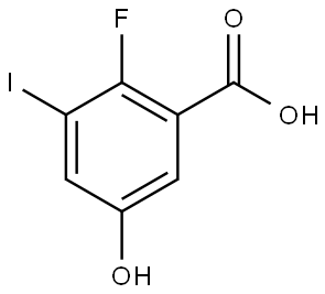 2-Fluoro-5-hydroxy-3-iodobenzoic acid Structure