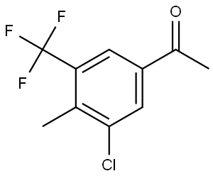 1-[3-Chloro-4-methyl-5-(trifluoromethyl)phenyl]ethanone Structure