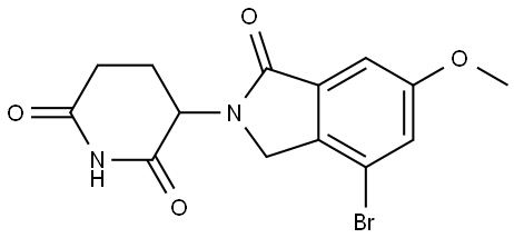 3-(4-bromo-7-methoxy-1-oxoisoindolin-2-yl)piperidine-2,6-dione Structure