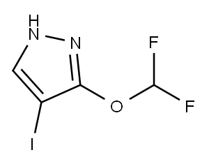 3-(difluoromethoxy)-4-iodo-1H-pyrazole Structure