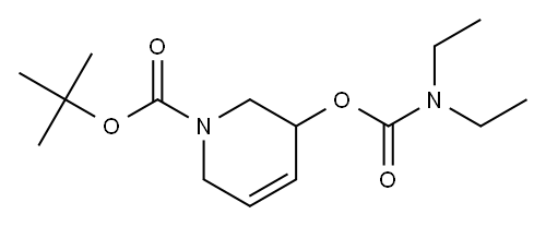 tert-butyl 3-(diethylcarbamoyloxy)-3,6-dihydro-2H-pyridine-1-carboxylate Structure