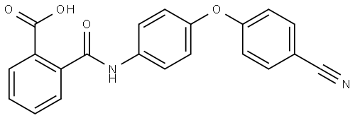Benzoic acid, 2-[[[4-(4-cyanophenoxy)phenyl]amino]carbonyl]- Structure