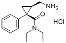 (1R,2S)-rel-2-(Aminomethyl)-N,N-diethyl-1-phenylcyclopropanecarboxamide hydrochloride Structure