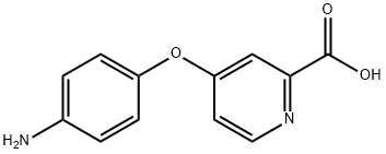 2-Pyridinecarboxylic acid, 4-(4-aMinophenoxy)- Structure