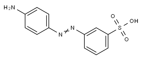m-[(p-Aminophenyl)azo]benzenesulphonic acid Structure