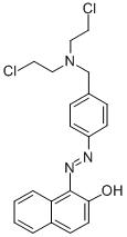 1-(4-Bis(beta-chloroethyl)aminomethylphenylazo)-2-naphthol Structure