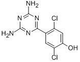4-(4,6-Diamino-s-triazinyl)-2,5-dichlorophenol Structure