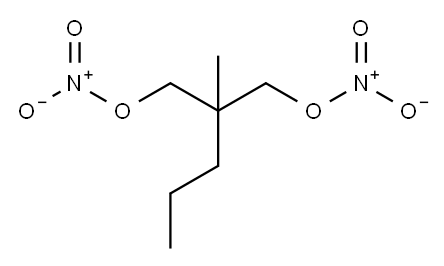 2-methyl-2-propylpropane-1,3-diyl dinitrate  Structure