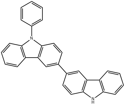 9-Phenyl-9H,9'H-[3,3']bicarbazolyl Structure